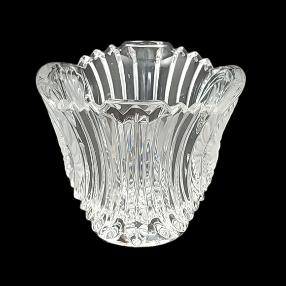 Vtg Floral Etched Crystal Open Candy Dish Bowl 3.5 in - Picture 5 of 16